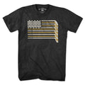 Black & Gold Boston Hockey Flag T-Shirt product image 1