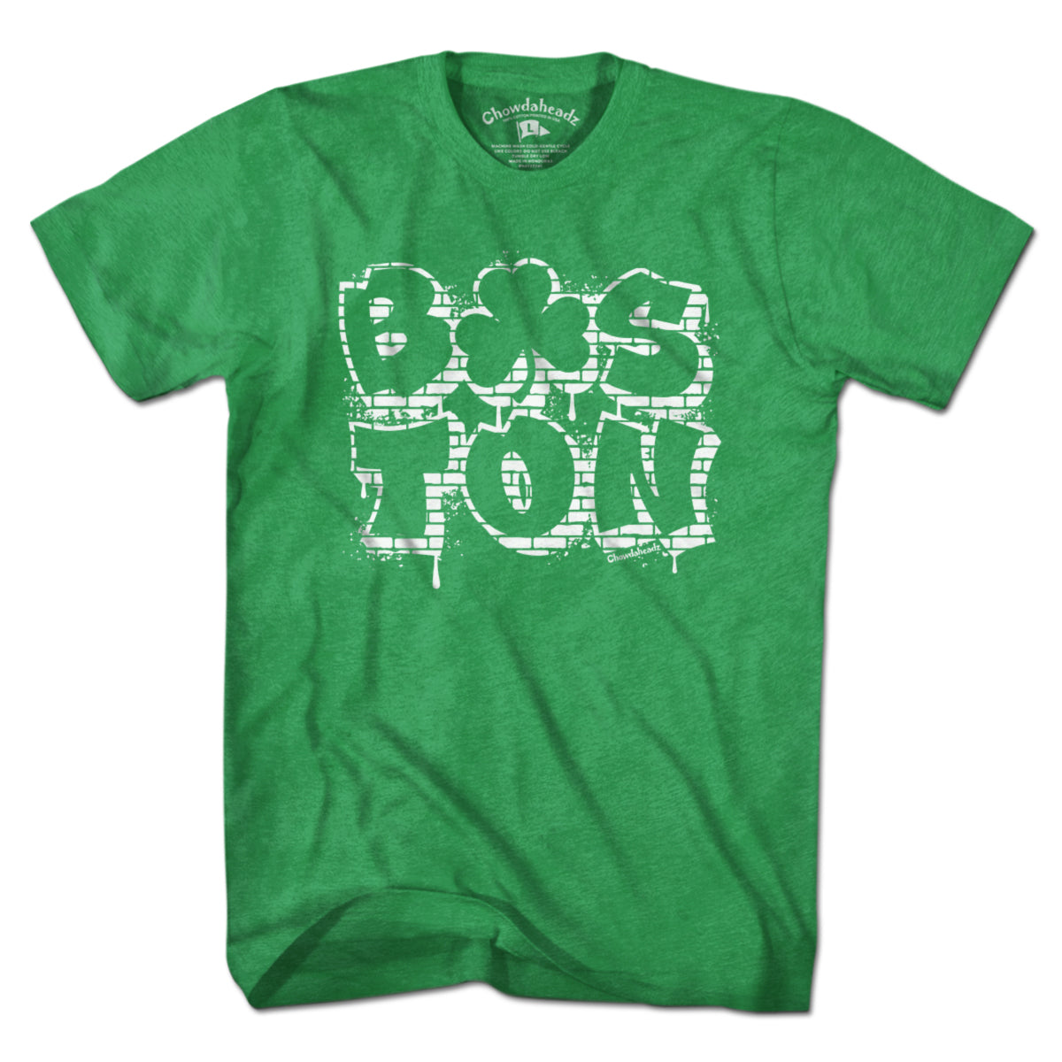 Boston Shamrock Stacked Graffiti T-Shirt product image 1