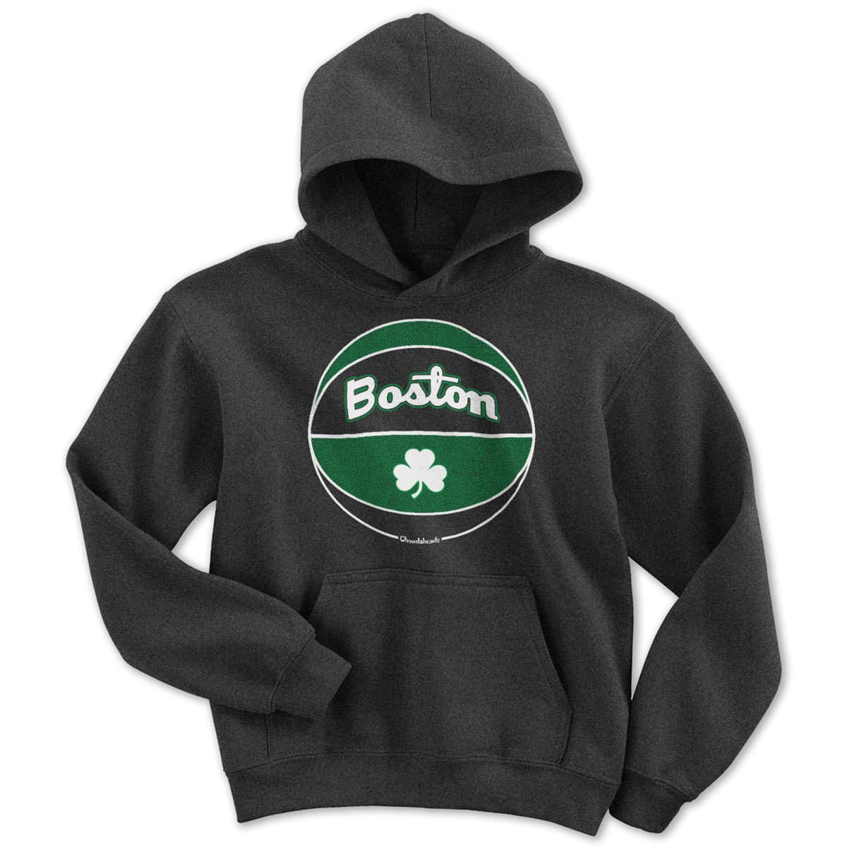 Boston Black And Green Basketball Youth Hoodie product image 1