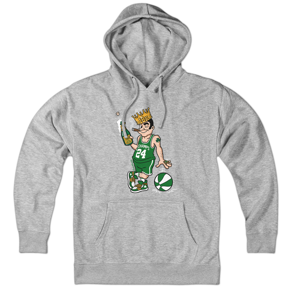 18x Boston Basketball Champions Leprechaun Hoodie product image 1