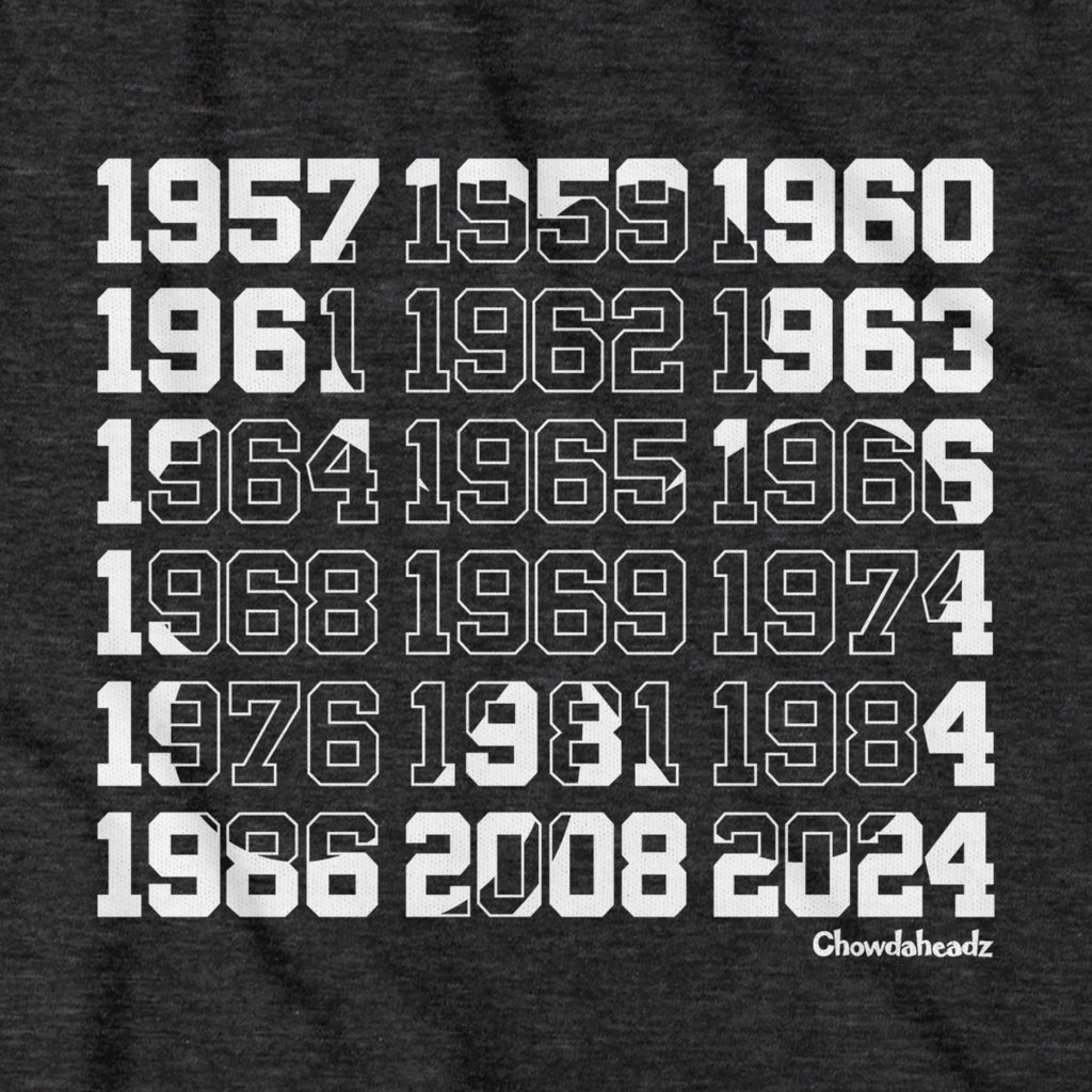 Boston Basketball Championship Dates Shamrock T-Shirt product image 4