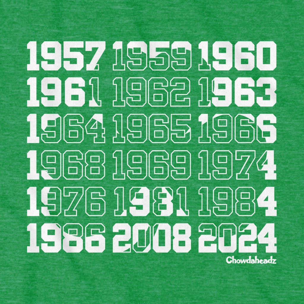 Boston Basketball Championship Dates Shamrock Youth T-Shirt product image 2