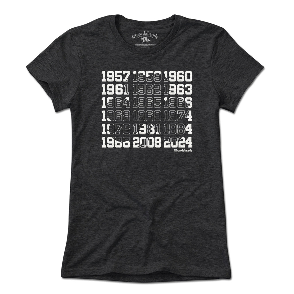 Boston Basketball Championship Dates Shamrock T-Shirt product image 9