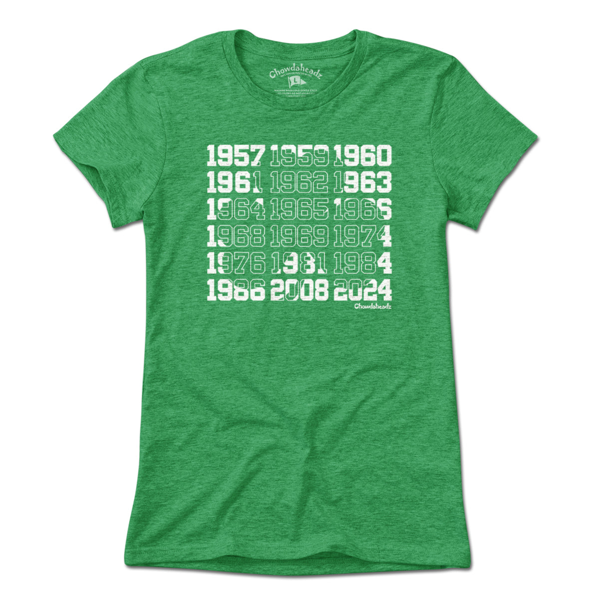 Boston Basketball Championship Dates Shamrock T-Shirt product image 8