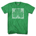 Boston Basketball Championship Dates Shamrock T-Shirt product image 1