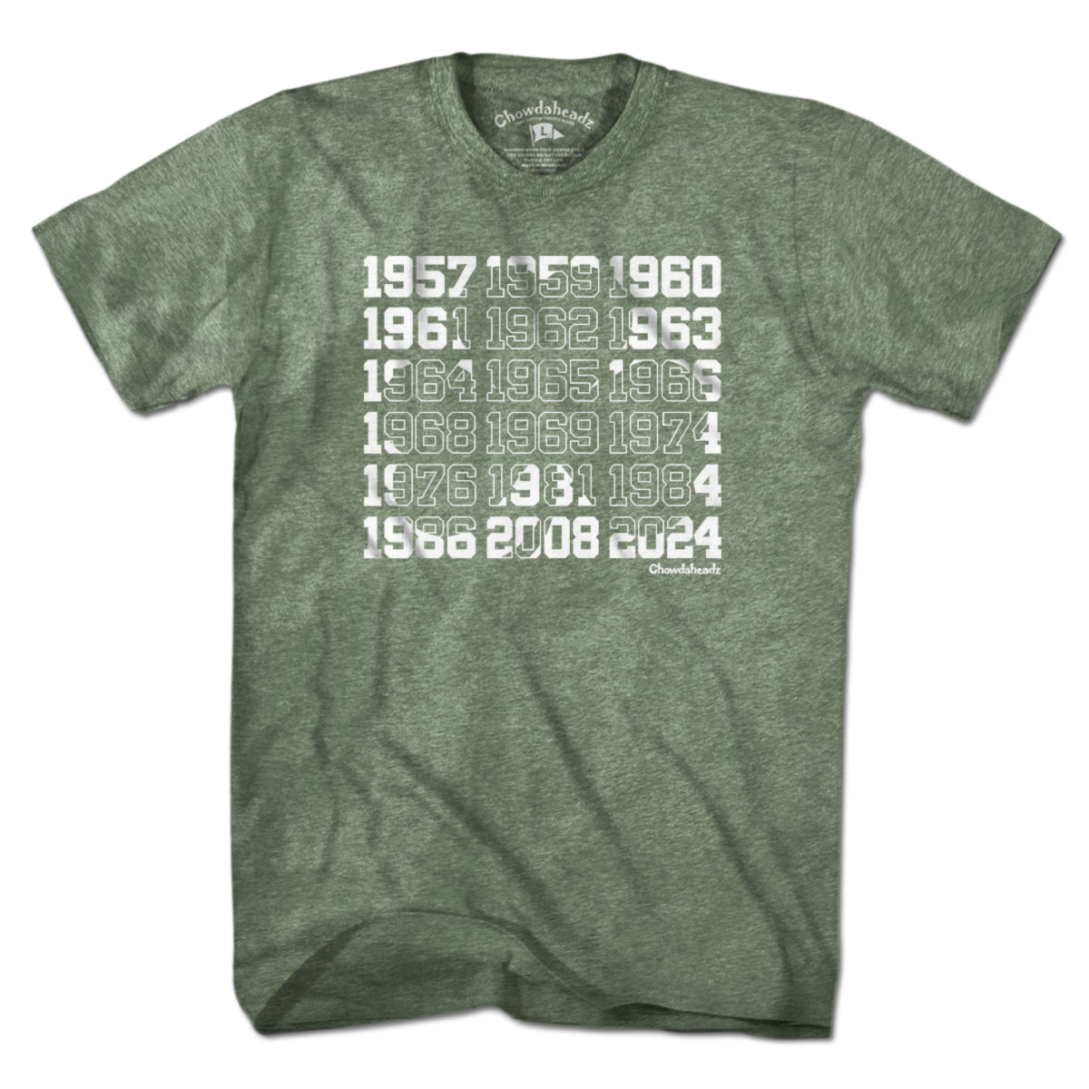 Boston Basketball Championship Dates Shamrock T-Shirt product image 5