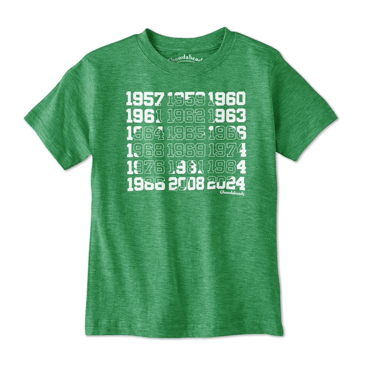 Boston Basketball Championship Dates Shamrock Youth T-Shirt product image 1