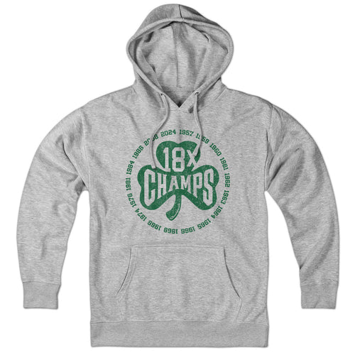 18x Boston Basketball Champions Shamrock Hoodie product image 1