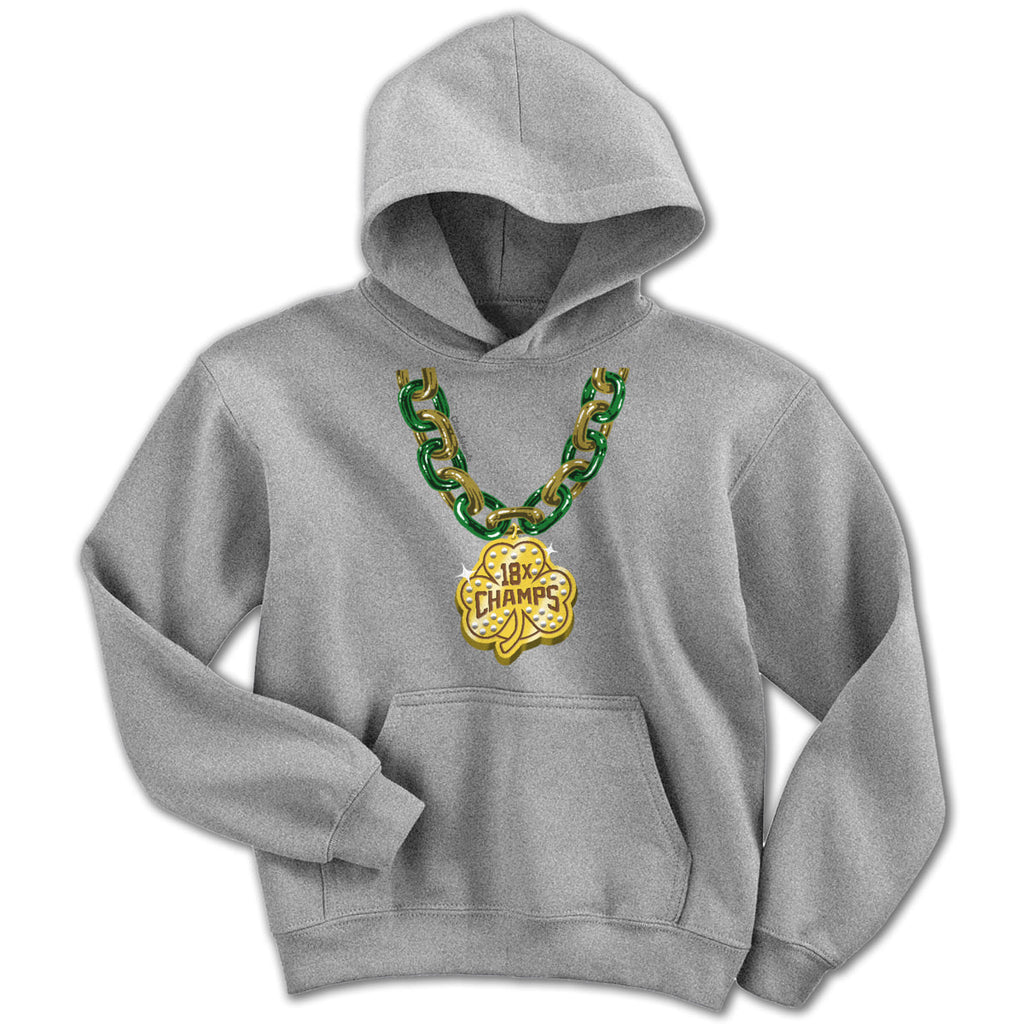 Boston Basketball Champions Shamrock Chain Youth Hoodie product image 1