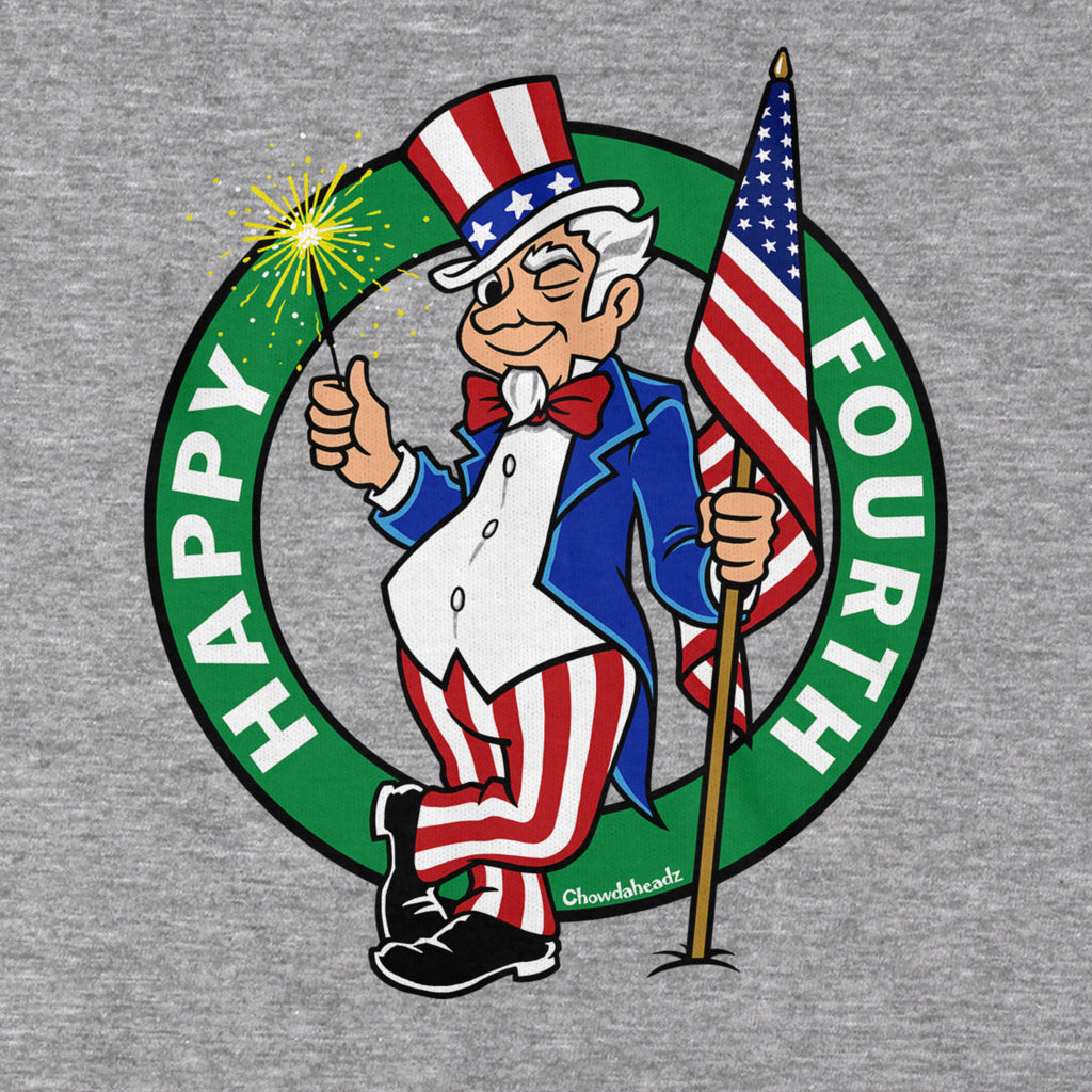 Happy Fourth Uncle Sam USA Circle Logo T-Shirt product image 2