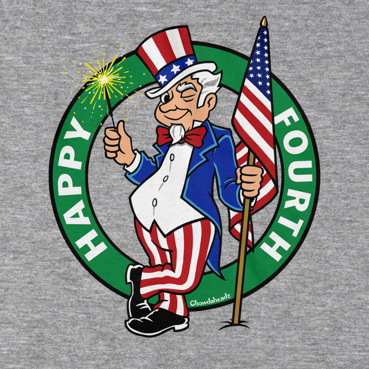 Happy Fourth Uncle Sam USA Circle Logo T-Shirt product image 2