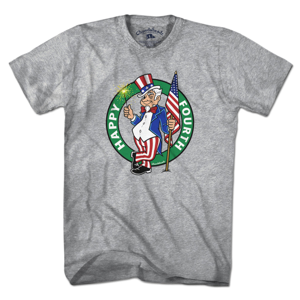 Happy Fourth Uncle Sam USA Circle Logo T-Shirt product image 1