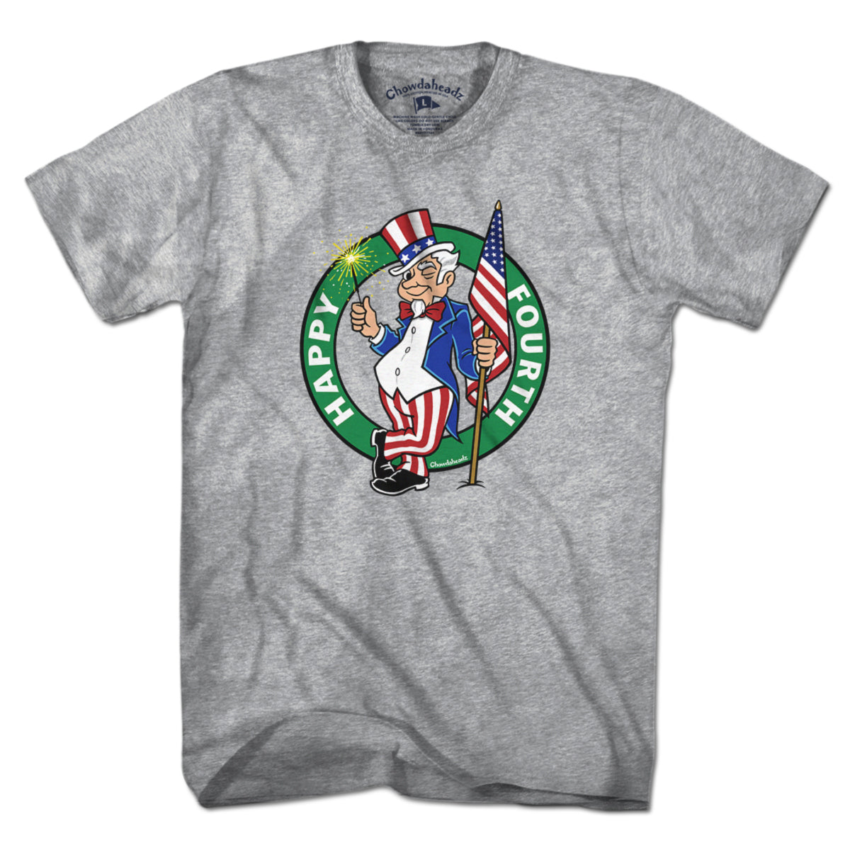 Happy Fourth Uncle Sam USA Circle Logo T-Shirt product image 1
