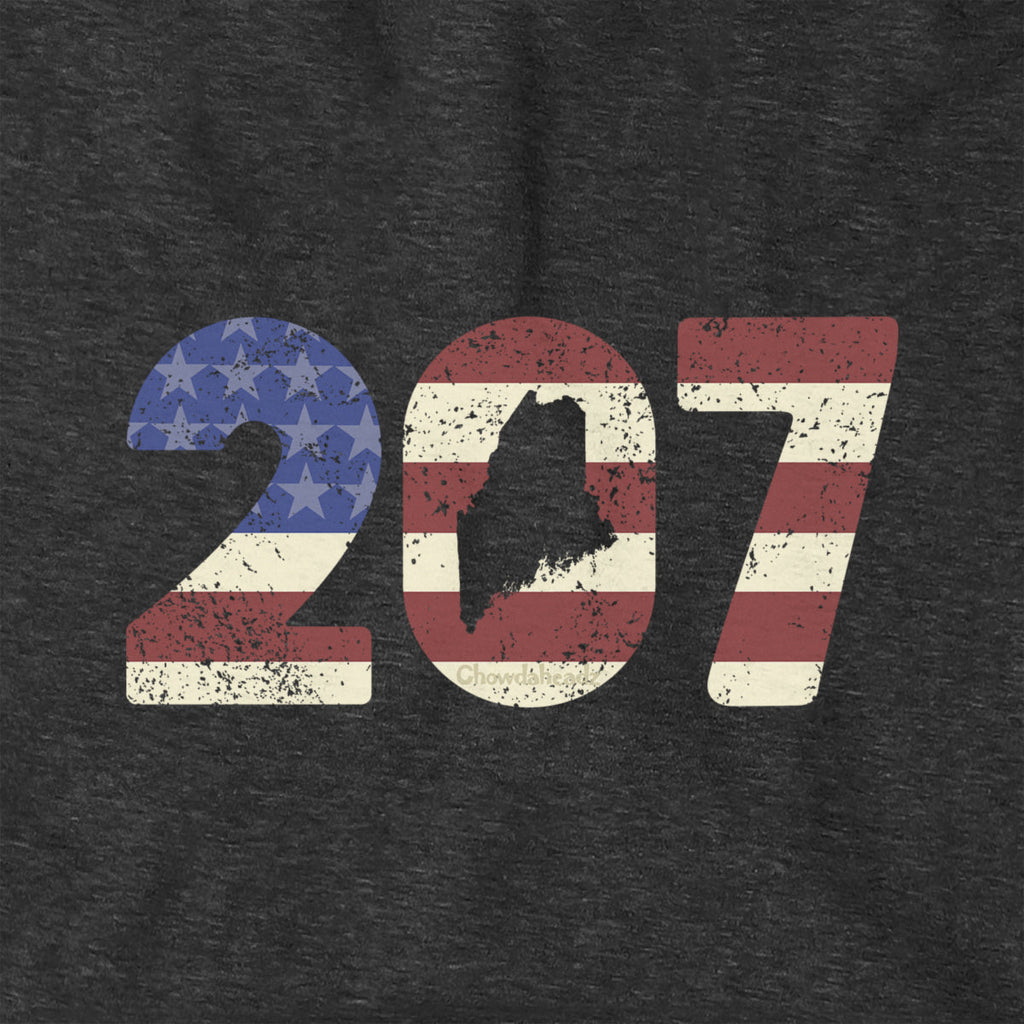 Patriotic 207 Maine Hoodie product image 4
