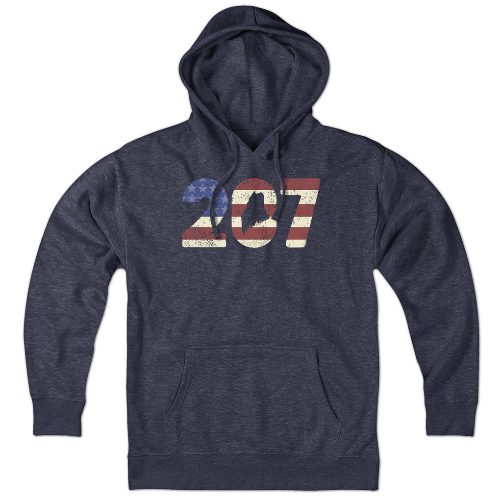 Patriotic 207 Maine Hoodie product image 1