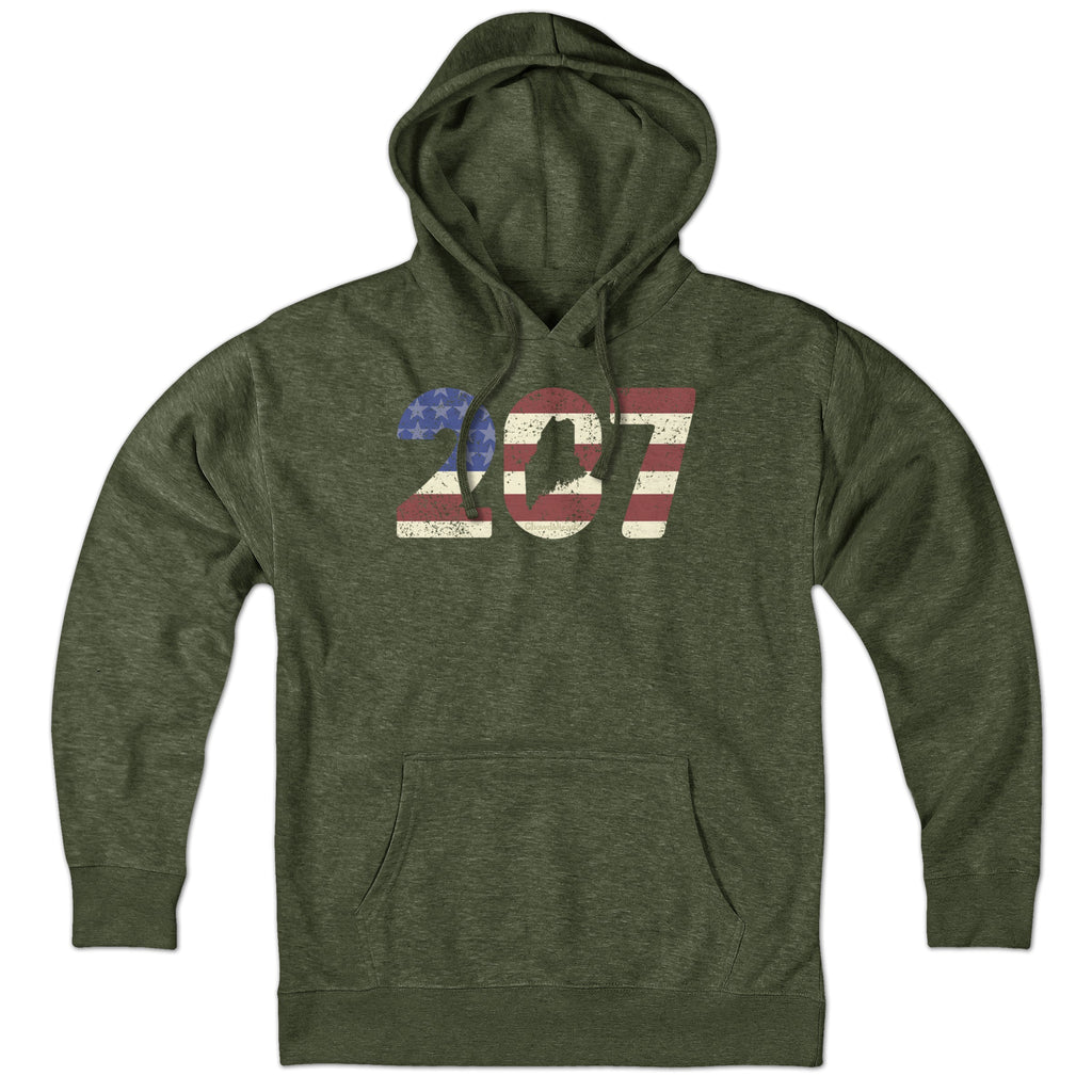 Patriotic 207 Maine Hoodie product image 5
