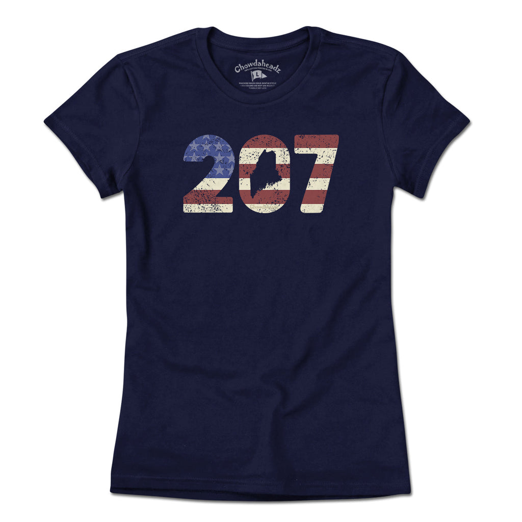 Patriotic 207 Maine T-Shirt product image 4