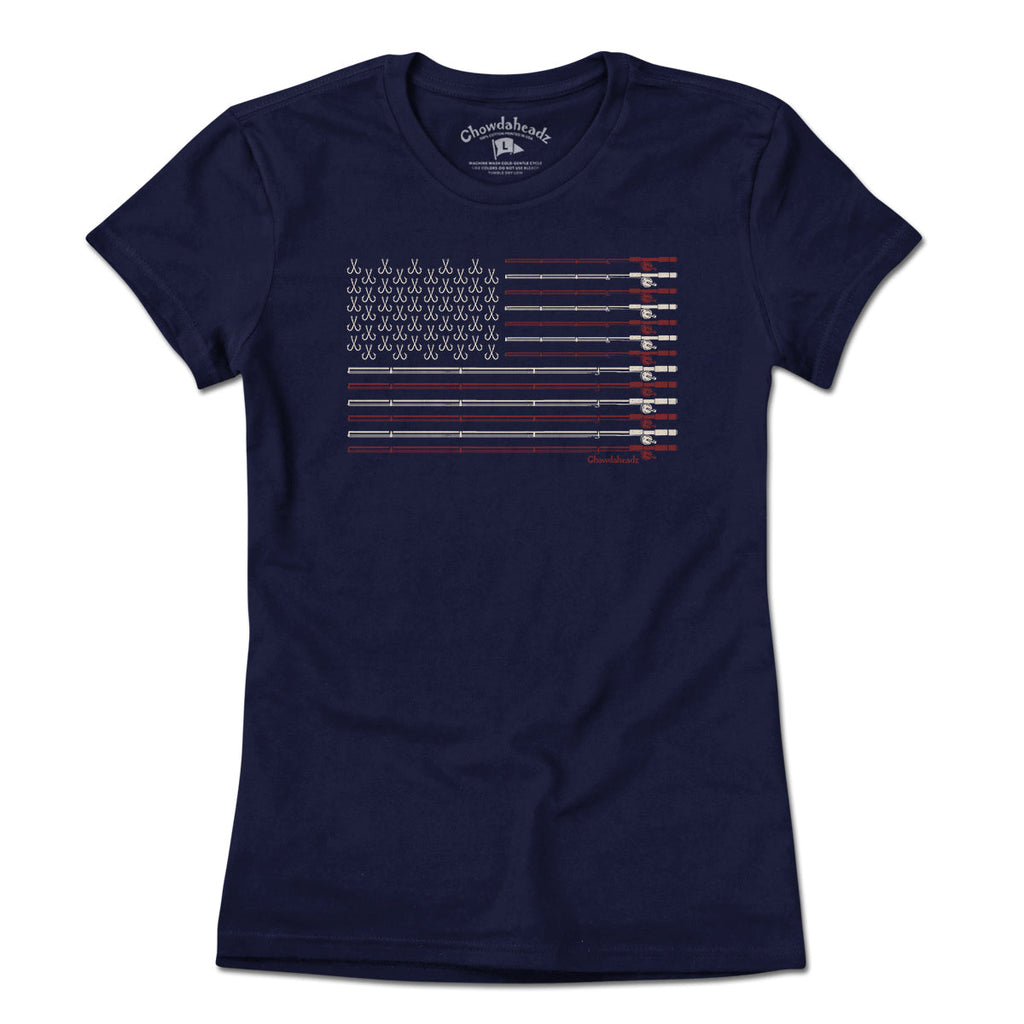 USA Fishing Flag T-Shirt product image 4