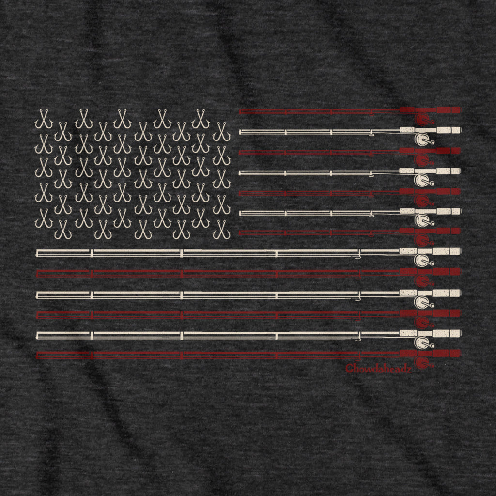 USA Fishing Flag T-Shirt product image 6
