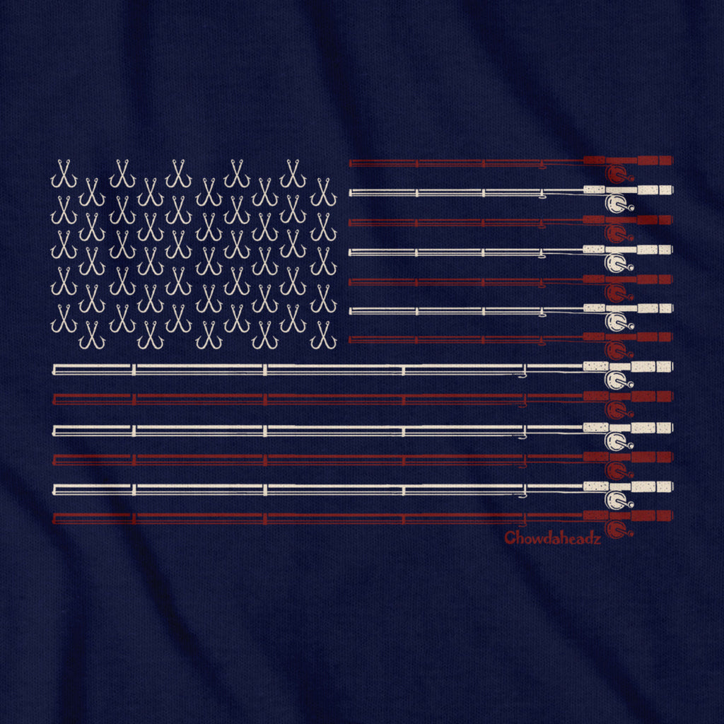 USA Fishing Flag T-Shirt product image 2