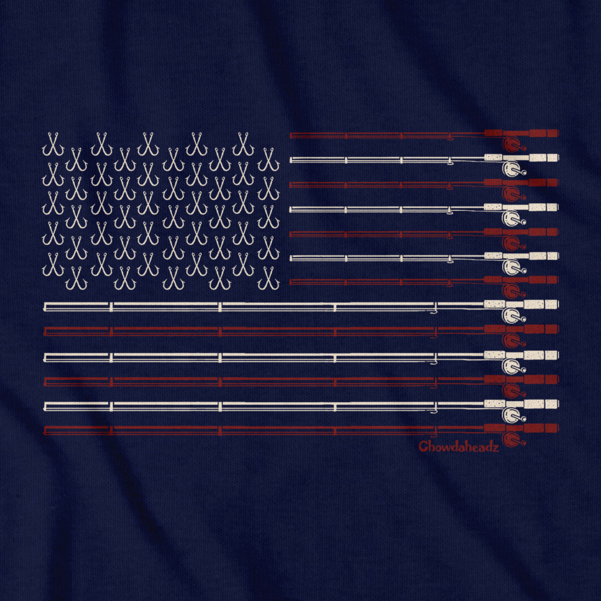 USA Fishing Flag T-Shirt product image 2