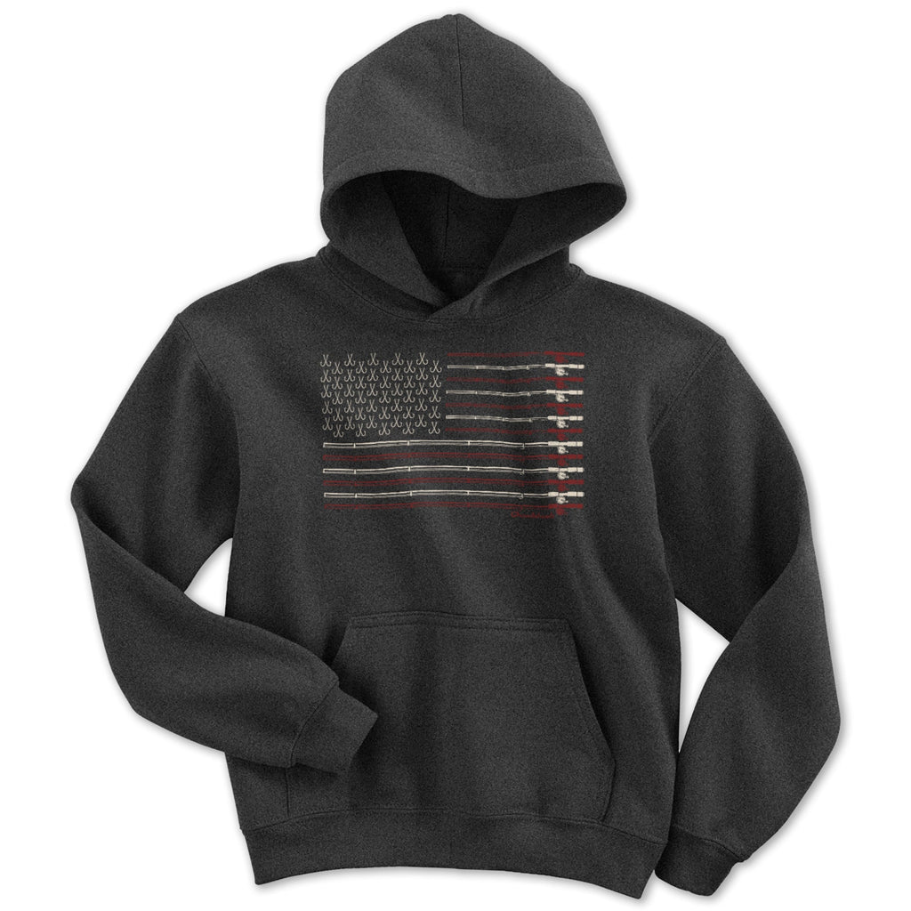 USA Fishing Flag Youth Hoodie product image 3