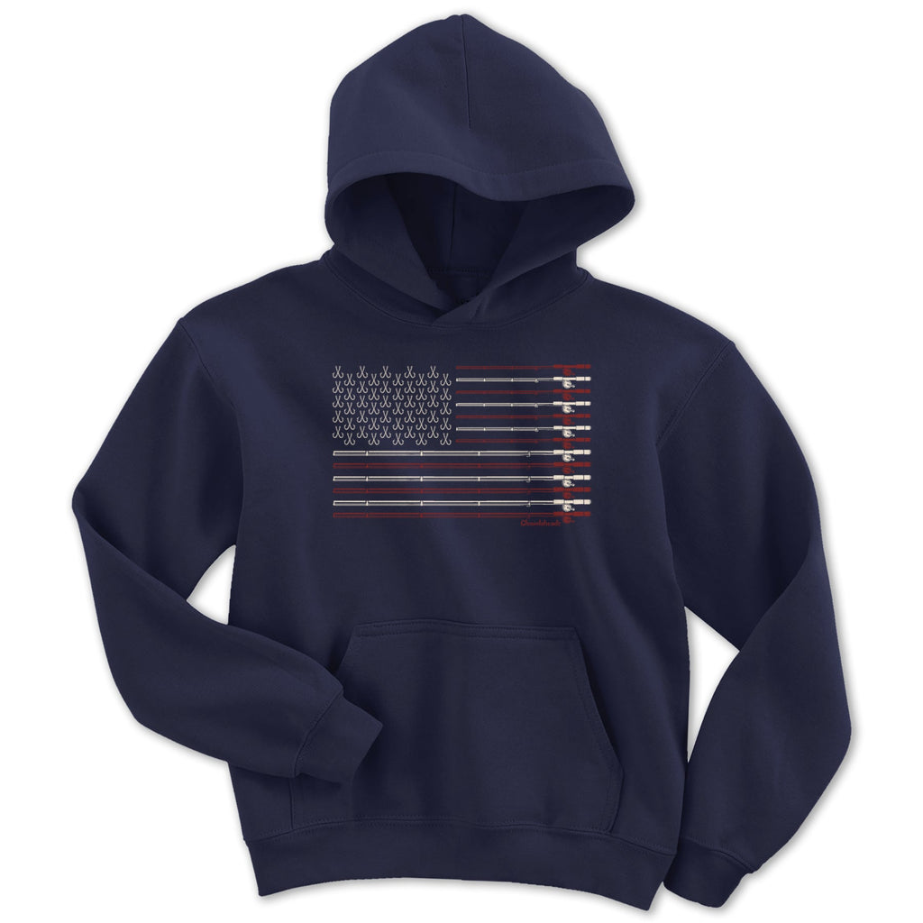 USA Fishing Flag Youth Hoodie product image 1