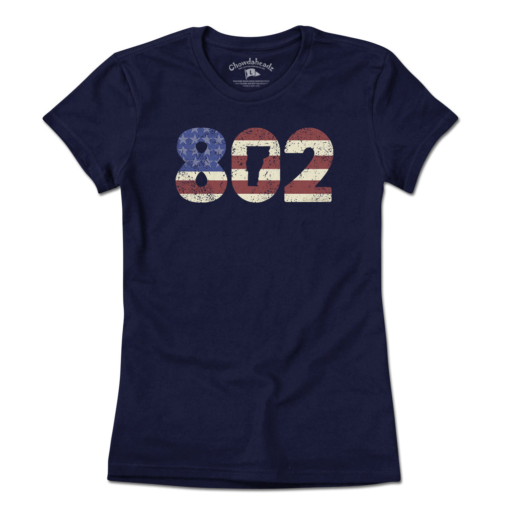 Patriotic 802 Vermont T-Shirt product image 4