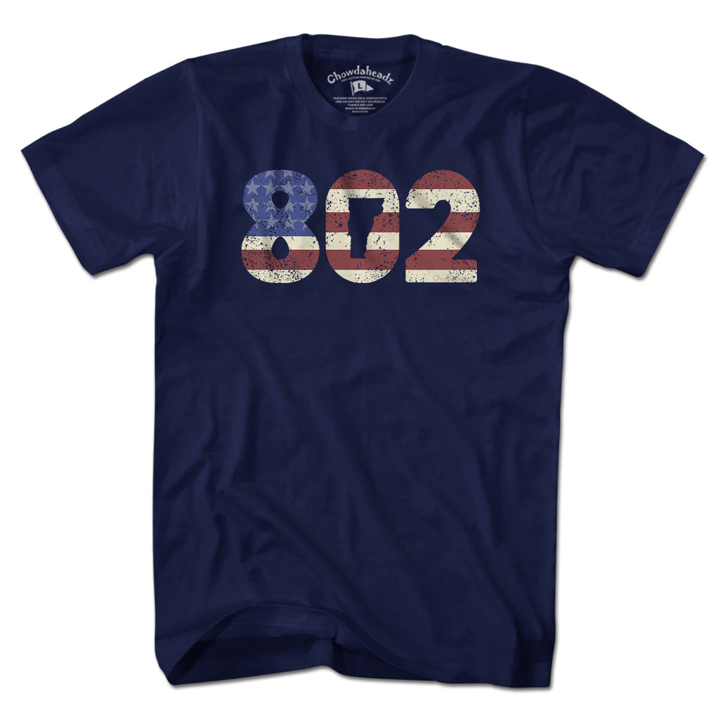 Patriotic 802 Vermont T-Shirt product image 1