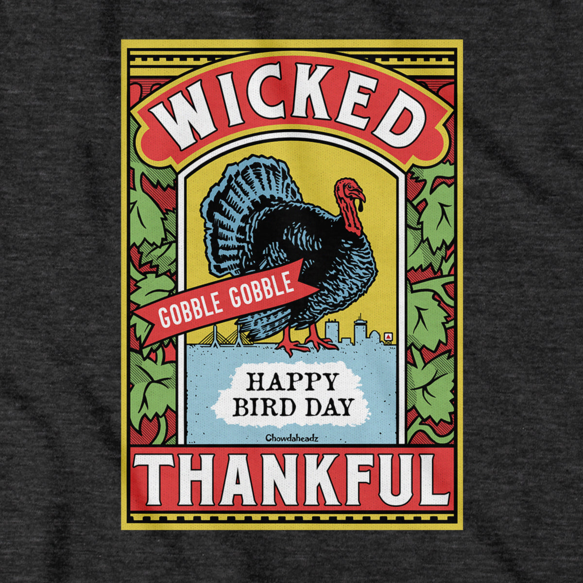 Wicked Thankful Turkey Label Hoodie product image 2