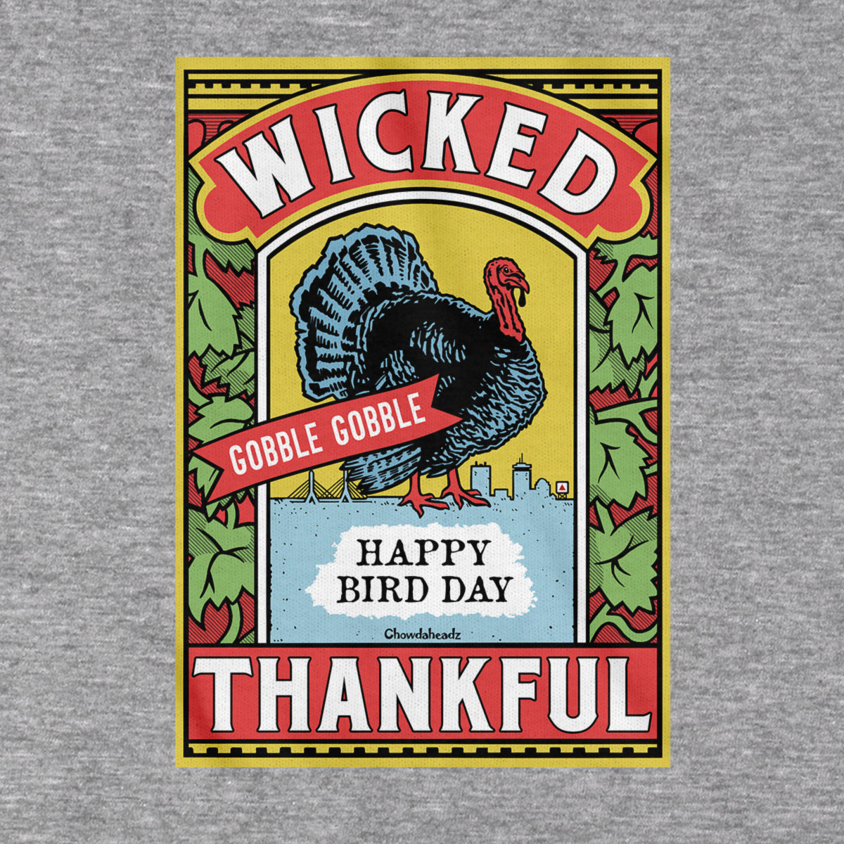Wicked Thankful Turkey Label Hoodie product image 4