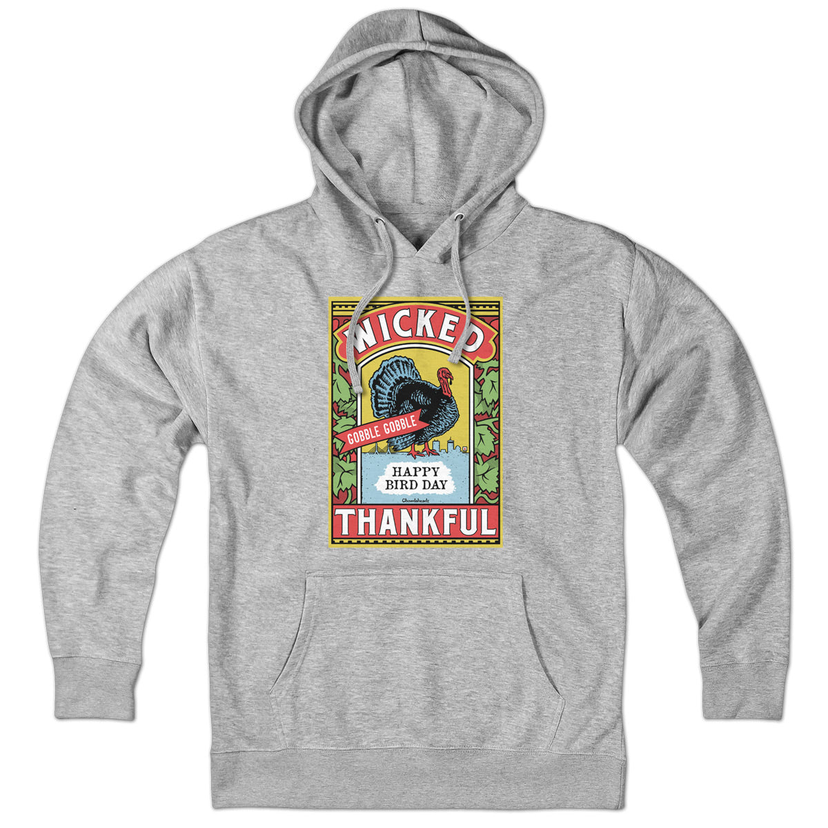 Wicked Thankful Turkey Label Hoodie product image 3