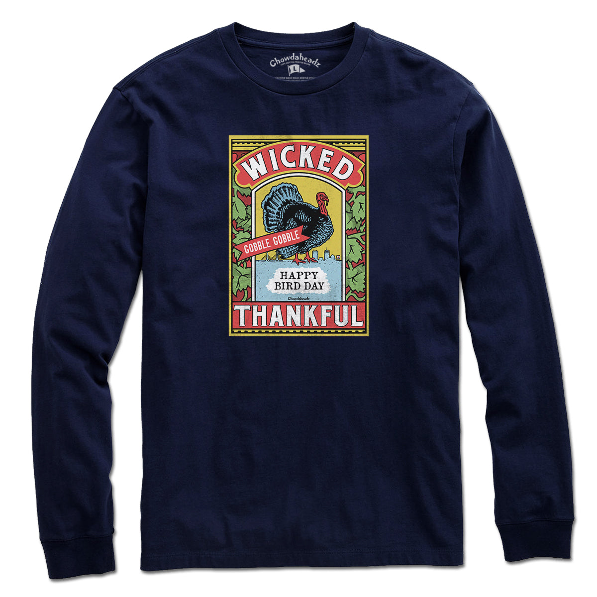Wicked Thankful Turkey Label T-Shirt product image 7