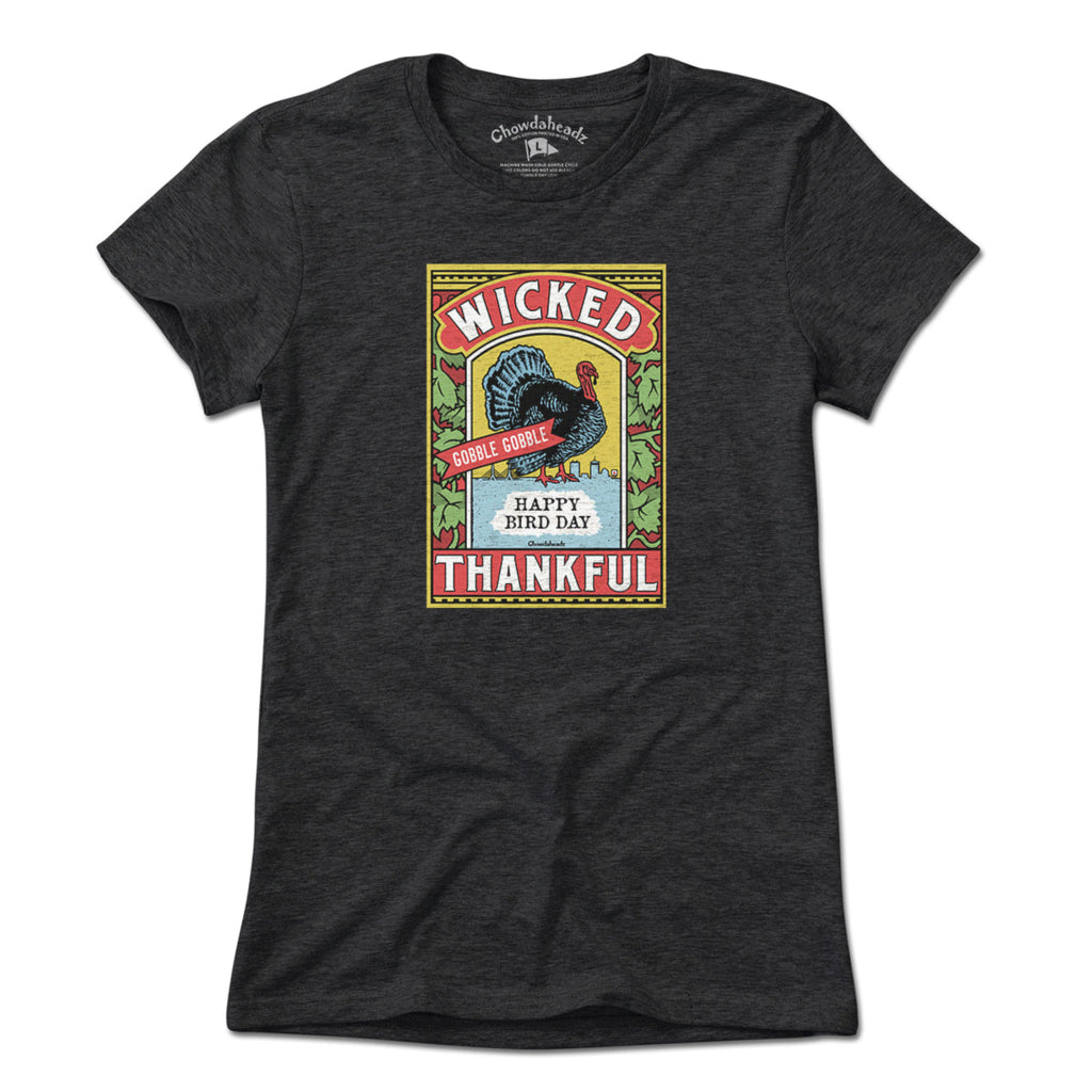 Wicked Thankful Turkey Label T-Shirt product image 4