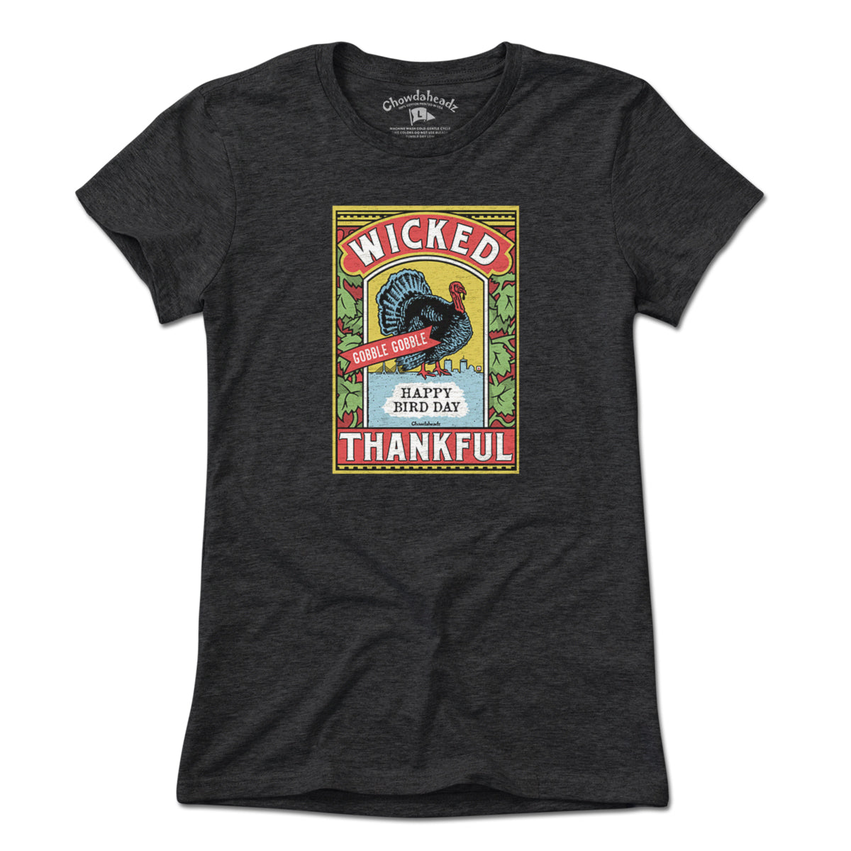 Wicked Thankful Turkey Label T-Shirt product image 4