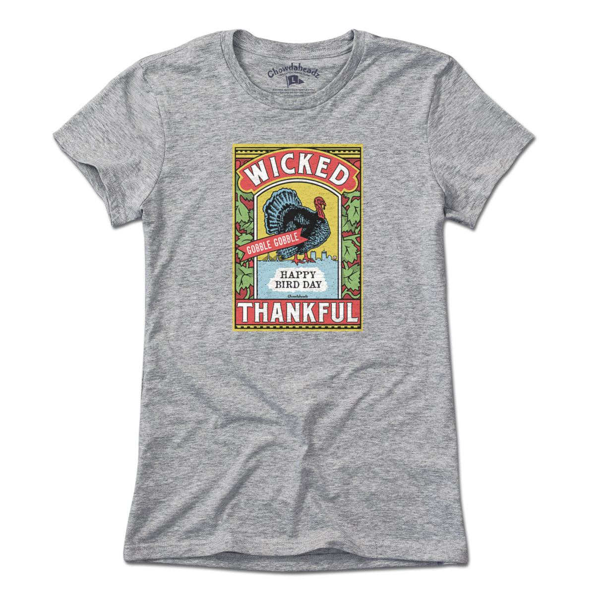 Wicked Thankful Turkey Label T-Shirt product image 12