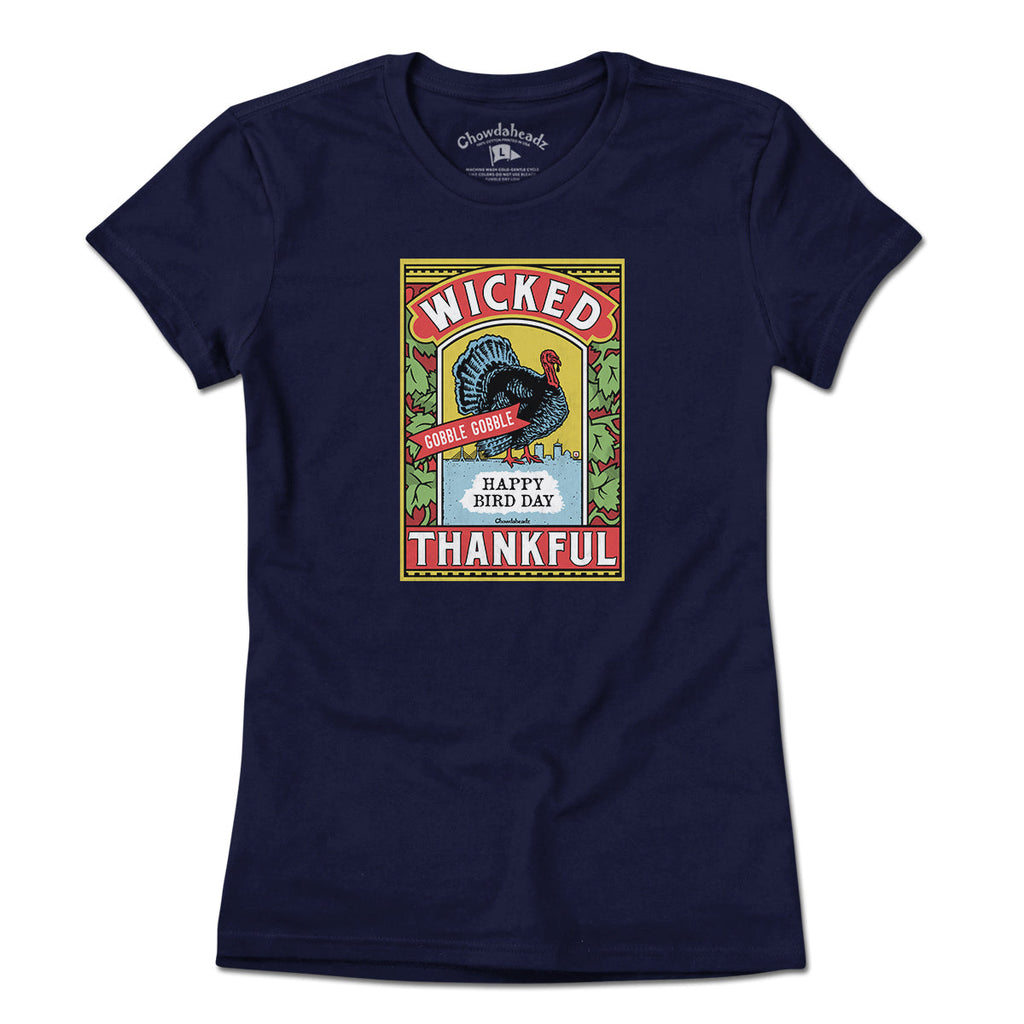 Wicked Thankful Turkey Label T-Shirt product image 8
