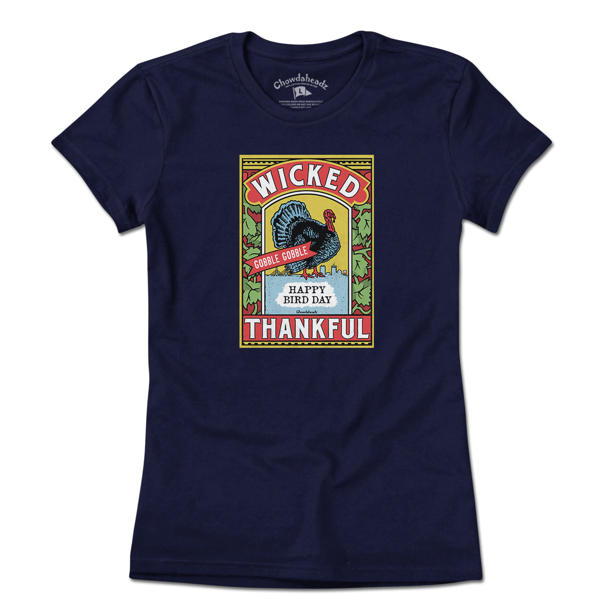 Wicked Thankful Turkey Label T-Shirt product image 8