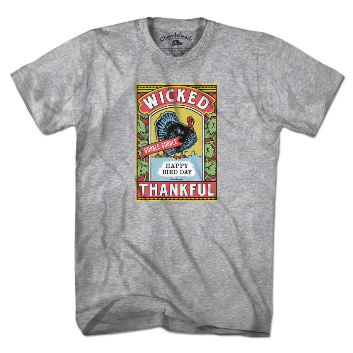 Wicked Thankful Turkey Label T-Shirt product image 9