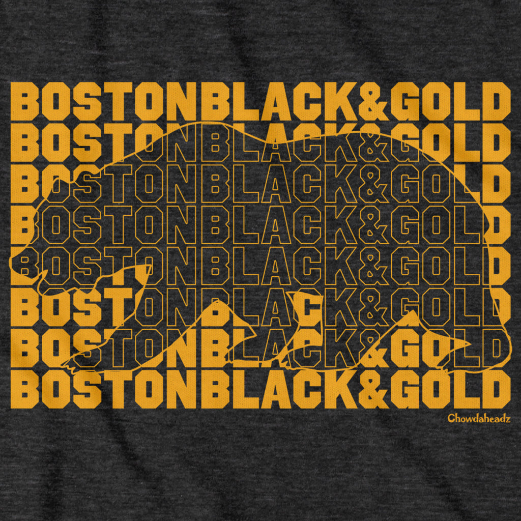 Boston Black & Gold Bear Knockout Hoodie product image 2