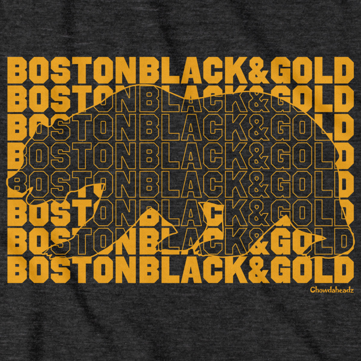 Boston Black & Gold Bear Knockout Youth Hoodie product image 2