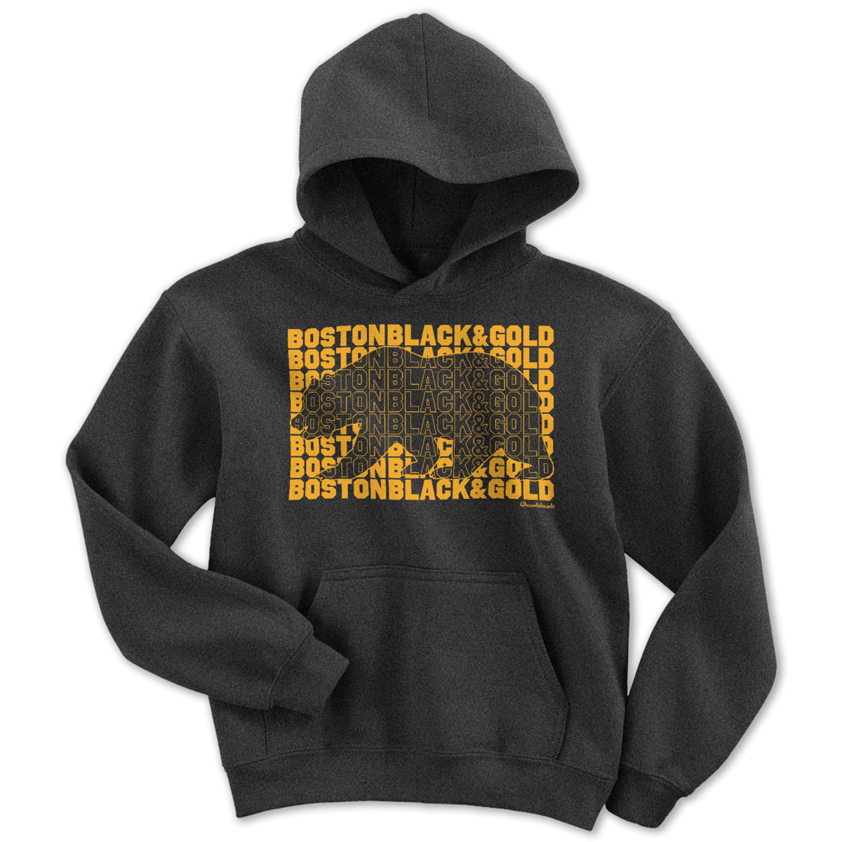 Boston Black & Gold Bear Knockout Youth Hoodie product image 1