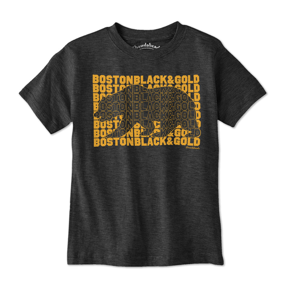 Boston Black & Gold Bear Knockout Youth T-Shirt product image 1