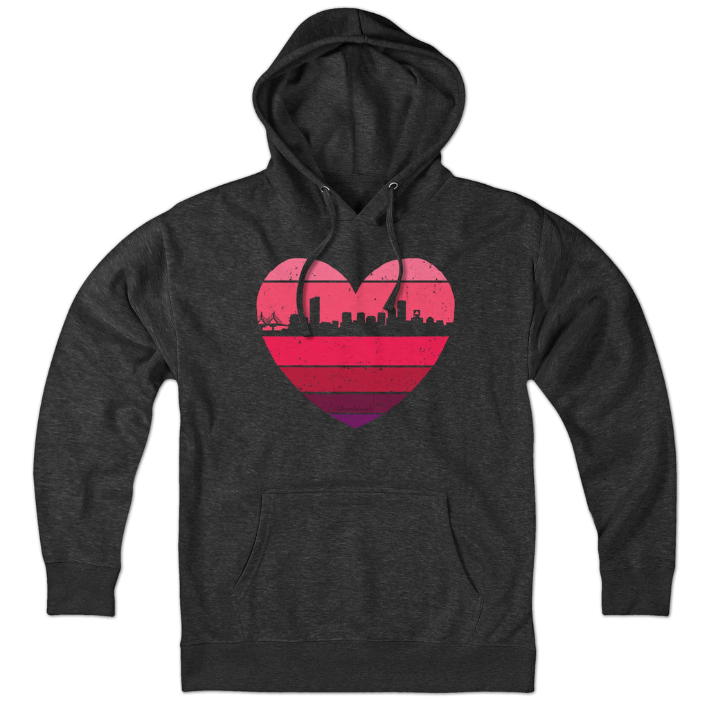 Boston Heart Retro Skyline Hoodie product image 1