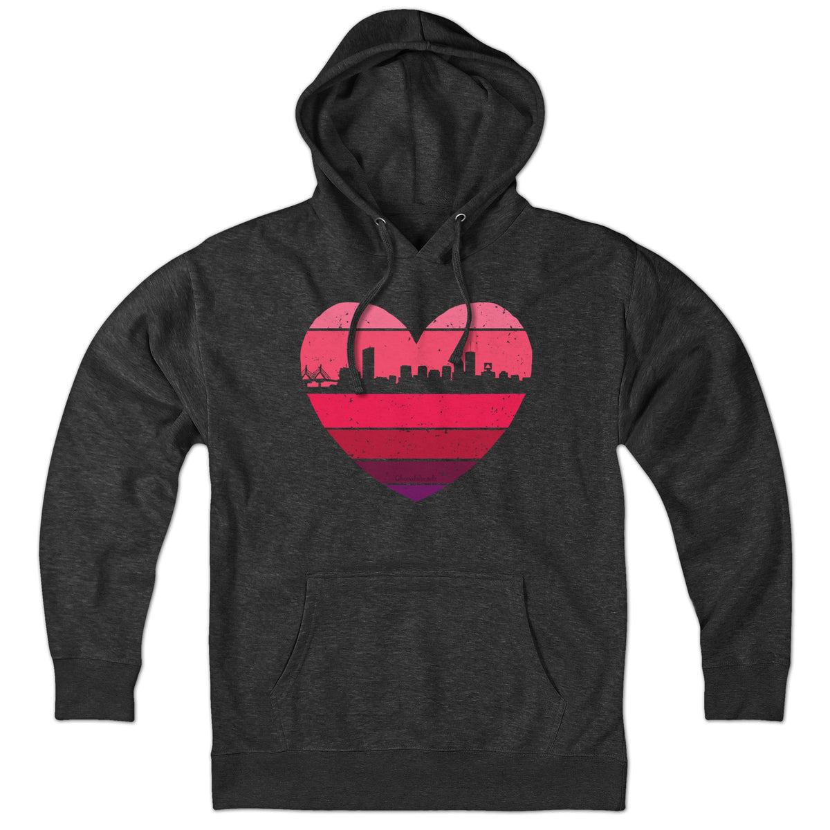Boston Heart Retro Skyline Hoodie product image 1