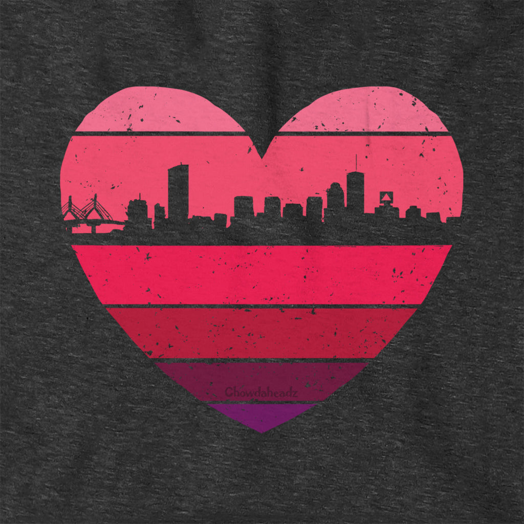 Boston Heart Retro Skyline Hoodie product image 2