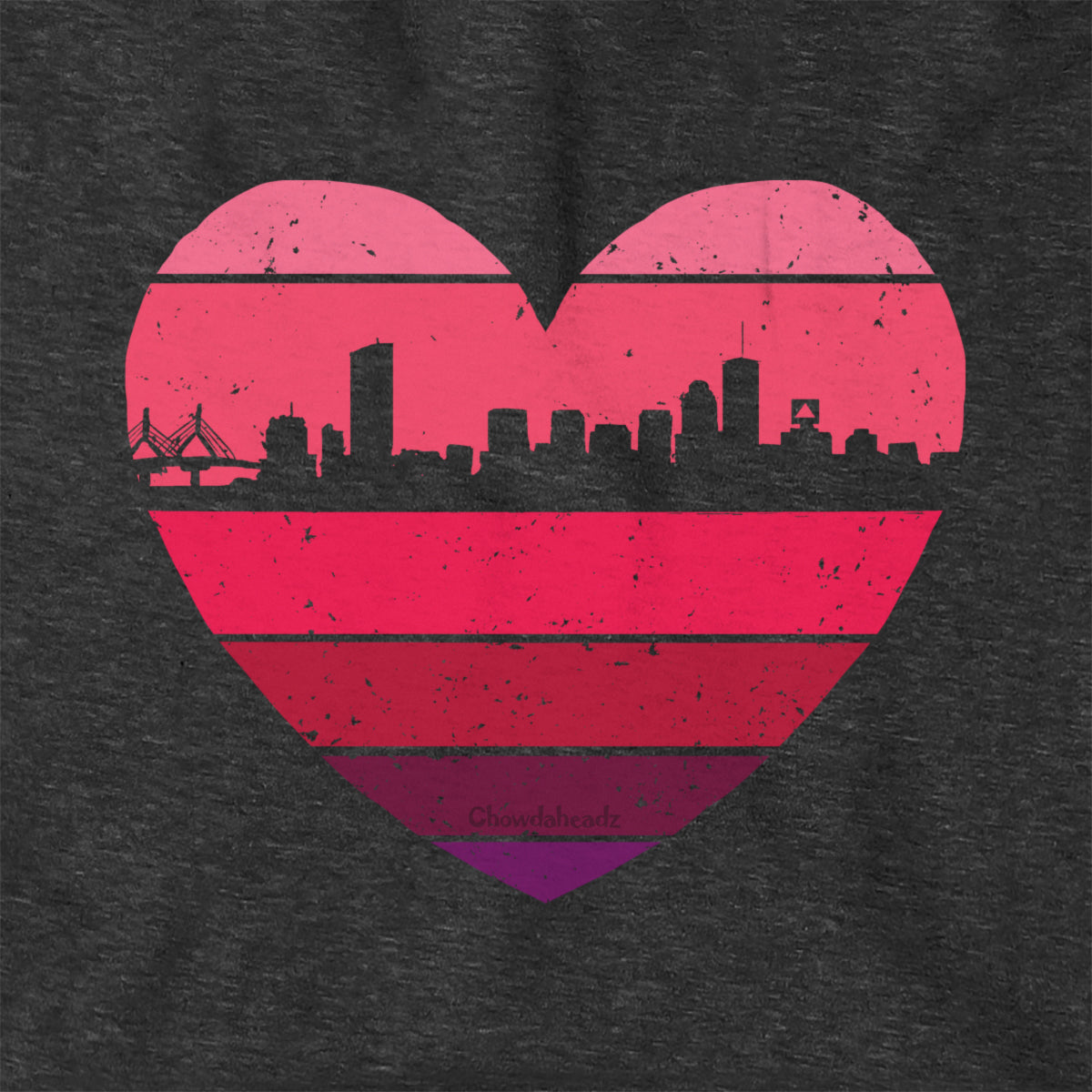 Boston Heart Retro Skyline Hoodie product image 2