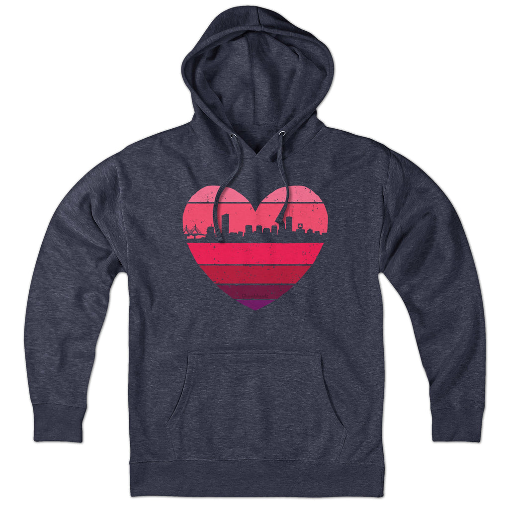 Boston Heart Retro Skyline Hoodie product image 3