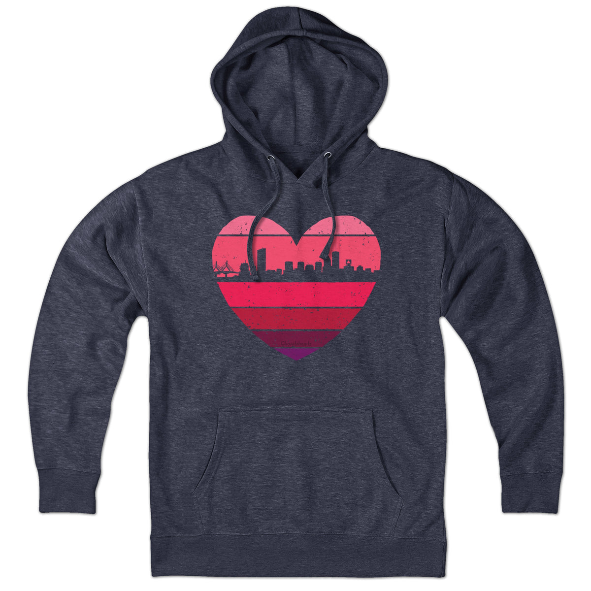 Boston Heart Retro Skyline Hoodie product image 3