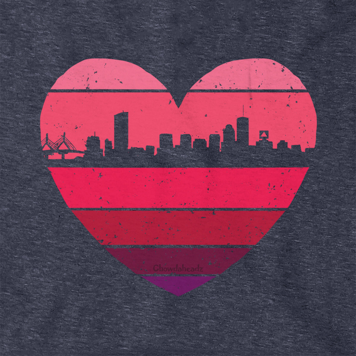 Boston Heart Retro Skyline Hoodie product image 4